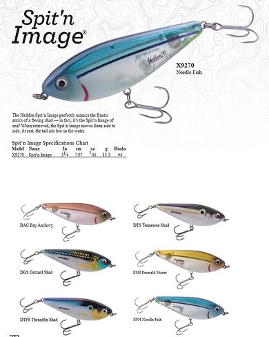 Heddon Spit'N Image Fleeing Shad Crankbait Fishing Lure, 3 1/4 Inch, 7/16 Ounce in Saudi Arabia