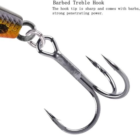 اوريجلام 5 قطع من طُعم الصيد بوبر، طعوم سمك القاروس الصلبة ثلاثية الابعاد عيون بوبرز، طعوم صيد سمك القاروس الصلبة in Kuwait