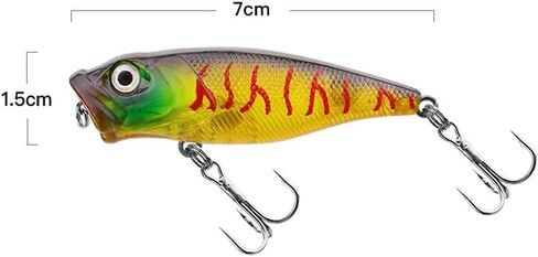 اوريجلام 5 قطع من طُعم الصيد بوبر، طعوم سمك القاروس الصلبة ثلاثية الابعاد عيون بوبرز، طعوم صيد سمك القاروس الصلبة in Kuwait