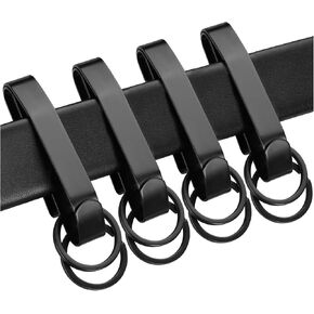 HTZNHXT 4 قطع حامل مفاتيح حزام التحمل، سلسلة مفاتيح من الفولاذ المقاوم للصدأ مشبك حزام مفاتيح مع حلقة مفاتيح قابلة للإزالة، حامل مفاتيح سريع الفك لحراس سجن الشرطة ووكالات إطفاء الحرائق in Kuwait