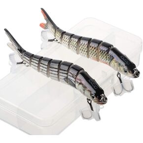 HXC Fishing Lures 3D Fishing Baits Multi-Jointed Fishing Lure Pike Lures Set Sinking Bionic Swimbait Sea Fishing Tackle Roach Lure Life-Like Artificial Baits in Saudi Arabia