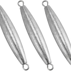 Dr.Fish 5 Pack Trolling Sinker Fishing Sinker Vertical Lead Double Ring Inline Lead Fishing Weight 1oz-8oz 5pcs Bottom Fishing Fresh Water