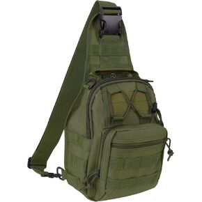 Qcute Tactical Backpack, Waterproof Military Cross-body Molle Sling Shoulder Backpack Chest Bag for Outdoor Every Day Carry in Saudi Arabia