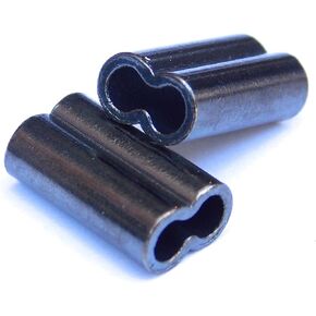 Copper Double Barrel Crimp Sleeves 1.9mm x 14mm - 100 Pieces in Saudi Arabia