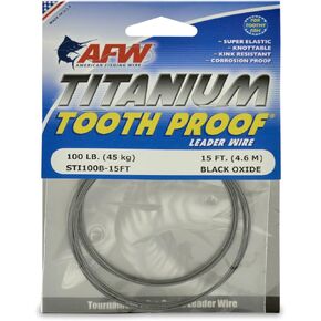 AFW Titanium Tooth Proof, Single Strand Leader Wire