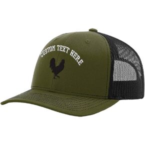 Custom Baseball Cap Rooster Shadow Cock Silhouette Embroidery Polyester Mesh in Kuwait