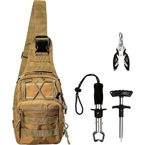 YLINSHA,Fishing Tools,Includ,Fishing Backpack, Fish Lip Gripper,Fishing Pliers Hook Remover Suitable for Outdoor Saltwater Freshwater Fly Fishing