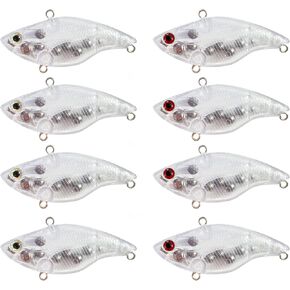 طعوم صيد فارغة غير مطلية من بومبيت، طعوم صيد فارغة فوق المياه مع عيون صيد ثلاثية الابعاد، طعوم سباحة ذاتية الصنع للمياه المالحة والعذبة، 2.8 انش 0.55 اونصة in Kuwait