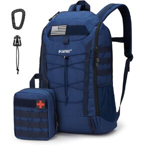 G4Free 45L Military Tactical Backpack 3 Day Assault Survival Molle Pack for Hiking Camping Traveling(Black)