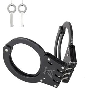 vulcanforce Professional Grade Steel Hinged Handcuffs – Double Locking Tactical Handcuff with 2 Keys – Extra Sturdy, Used by Various Law Enforcement & Police Departments Worldwide in Kuwait