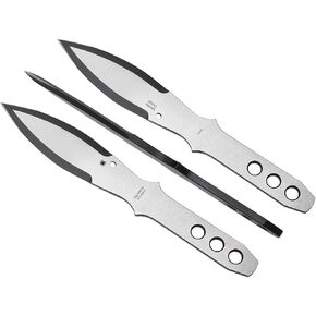 Spyderco SpyderThrowers - كبيرة - مجموعة من ثلاث سكاكين من الفولاذ المقاوم للصدأ 8Cr13MoV وغمد جلدي - TK01LG in Kuwait
