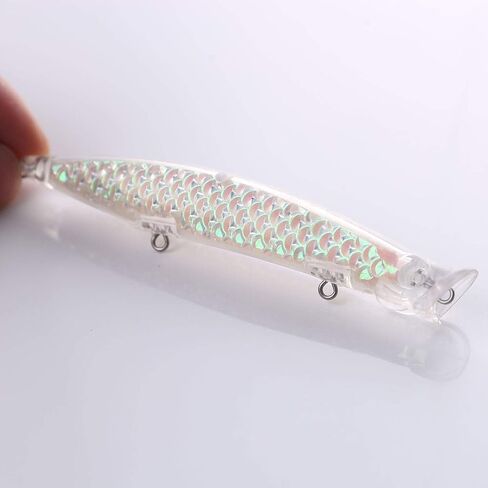 Lure Blanks Unpainted Fishing Lures,15pcs 11.5cm 11g Fishing Crankbait Blanks,Blank Minnow Crankbaits Hard Bait in Saudi Arabia