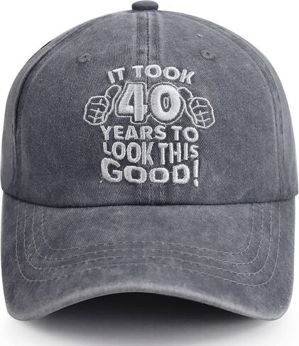 40th Birthday Decorations Baseball Cap, Funny Adjustable Cotton Embroidered Hats for Men Women in Kuwait