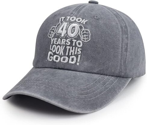 40th Birthday Decorations Baseball Cap, Funny Adjustable Cotton Embroidered Hats for Men Women in Kuwait