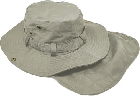 قبعة Glory Max Bucket Boonie مع غطاء قلاب للرقبة، قبعة شمس سفاري بحافة واسعة لصيد الأسماك والتنزه في حديقة الصيد in Kuwait