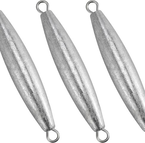 Dr.Fish 5 Pack Trolling Sinker Fishing Sinker Vertical Lead Double Ring Inline Lead Fishing Weight 1oz-8oz 5pcs Bottom Fishing Fresh Water in Saudi Arabia