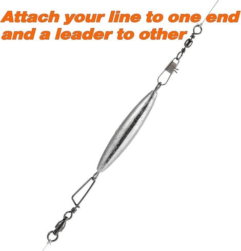 Dr.Fish 5 Pack Trolling Sinker Fishing Sinker Vertical Lead Double Ring Inline Lead Fishing Weight 1oz-8oz 5pcs Bottom Fishing Fresh Water in Saudi Arabia