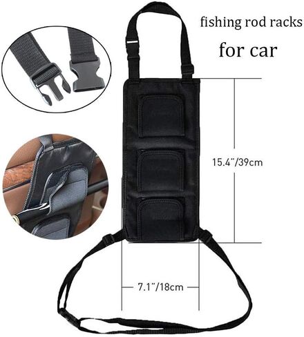 WITHFAB Fishing Rod Holders for Car, Fishing VRC Vehicle Rod Carrie, Adjustable Polyester Strap Fishing Pole Storage Rack for SUV, Wagons, Van, Easy Install Fishing Car Rod Carrier for Car in Saudi Arabia