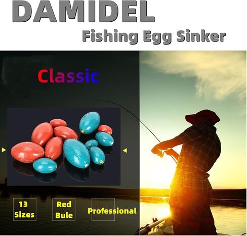 طقم حوض صيد السمك من داميدل مع قلب بلاستيكي ناعم، أوزان صيد مصبوبة بالضغط، أحمر أزرق مختلط، 5.3 أونصة، 4.2 أونصة.2.8 أونصة.3/8 أونصة. 1/10 أونصة، خط حماية، وزن باس للمياه المالحة والمياه العذبة in Kuwait