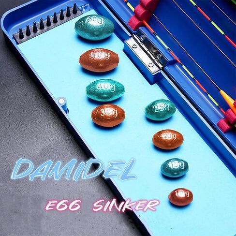 طقم حوض صيد السمك من داميدل مع قلب بلاستيكي ناعم، أوزان صيد مصبوبة بالضغط، أحمر أزرق مختلط، 5.3 أونصة، 4.2 أونصة.2.8 أونصة.3/8 أونصة. 1/10 أونصة، خط حماية، وزن باس للمياه المالحة والمياه العذبة in Kuwait