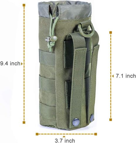 Upgraded Sports Water Bottles Pouch Bag, Tactical Drawstring Molle Water Bottle Holder Tactical Pouches, Travel Mesh Water Bottle Bag Tactical Hydration Carrier in Saudi Arabia