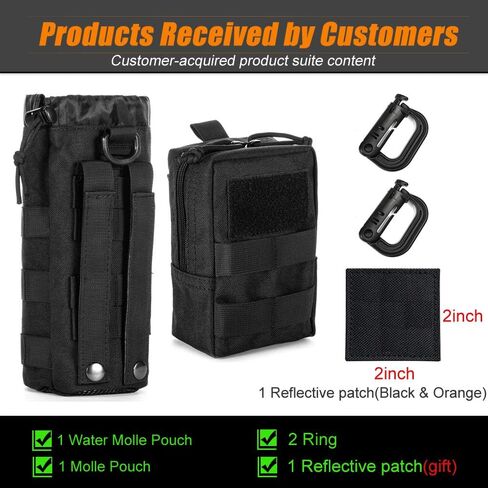 Upgraded Sports Water Bottles Pouch Bag, Tactical Drawstring Molle Water Bottle Holder Tactical Pouches, Travel Mesh Water Bottle Bag Tactical Hydration Carrier in Saudi Arabia