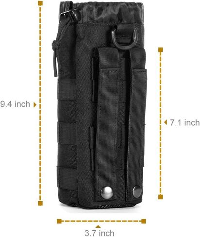 Upgraded Sports Water Bottles Pouch Bag, Tactical Drawstring Molle Water Bottle Holder Tactical Pouches, Travel Mesh Water Bottle Bag Tactical Hydration Carrier in Saudi Arabia