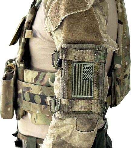 Tactical Arm Map Case, Shooters Armband Sleeve and Wrist Map Holder, DOPE Card Holder with Clear Windows for Shooting Range Cards and Field Data in Kuwait