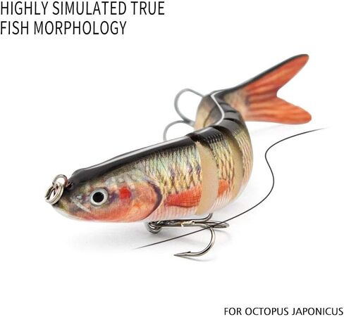 ods lure Fishing Bait for Bass Multi Jointed Swimbaits with Hooks Fishing Tackle Kit in Kuwait