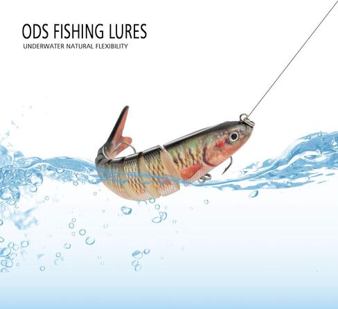 ods lure Fishing Bait for Bass Multi Jointed Swimbaits with Hooks Fishing Tackle Kit in Kuwait