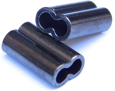 Copper Double Barrel Crimp Sleeves 1.9mm x 14mm - 100 Pieces in Saudi Arabia