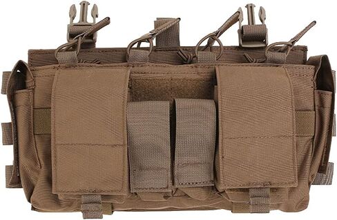EMERSONGEAR Tactical Magazine Pouch,Mag Pouch with Utility Pouch, Tactical Vest Chest Rig Bag,MF Style Gen IV Compatible Placards for Magazines in Kuwait