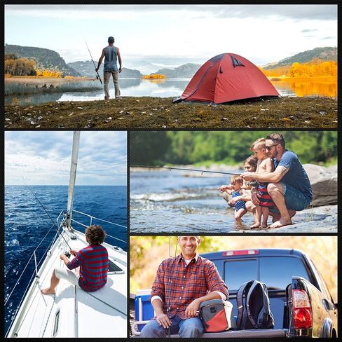 ماجريل مجموعة صنارة صيد تلسكوبية وبكرة دوارة مع خيط صيد ومجموعة طعوم صيد وملحقات وحقيبة حمل للمياه المالحة والعذبة in Kuwait