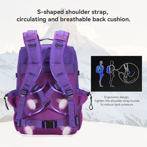 حقيبة الظهر التكتيكية العسكرية 45L / 25L 3 Day Assault Pack Molle Daypack حقيبة ظهر للمشي لمسافات طويلة للرجال والنساء in Kuwait