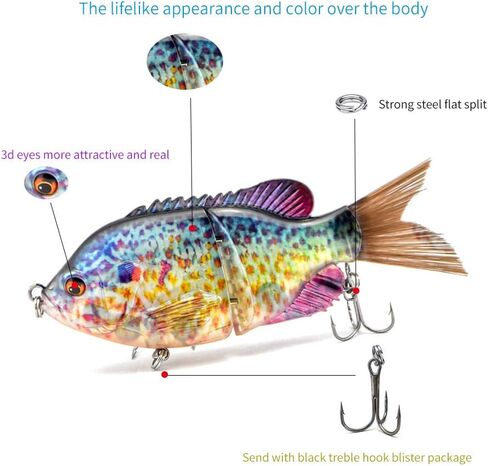 ods lure Bluegill Glide Bait Topwater Fishing Lure Floating Swimbait for Bass Trout Perch Pike Walleye Fishing in Kuwait