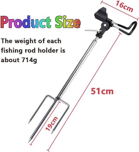 حامل صنارة الصيد من دابسي، دعامات عمود صنارة الصيد الارضية، قابل للتعديل 360 درجة وقابل للفصل وسهل الحمل، معدات صيد قابلة للطي للصيد على الشاطئ والأنهار والبرك والبحيرات in Kuwait