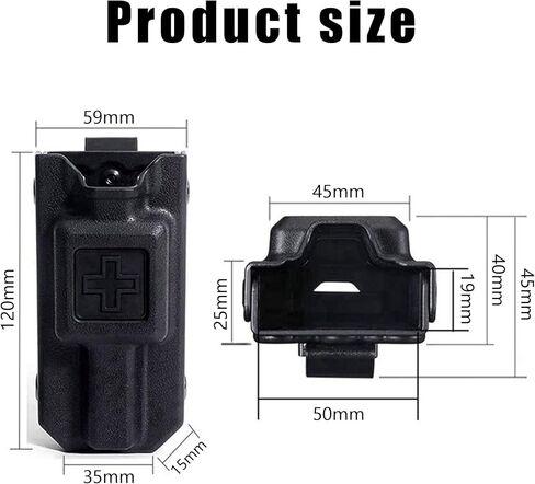 حامل عاصبة ZHUOMINGJIA، حافظة حافظة عاصبة، حقيبة حامل عاصبة، لمعدات الشرطة وحزام المرافق، حزام الخدمة أو التكتيكي (أسود، قطعة واحدة) in Kuwait