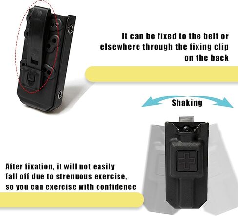 حامل عاصبة ZHUOMINGJIA، حافظة حافظة عاصبة، حقيبة حامل عاصبة، لمعدات الشرطة وحزام المرافق، حزام الخدمة أو التكتيكي (أسود، قطعة واحدة) in Kuwait