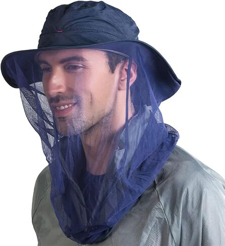 Peicees Head Net Hat للرجال والنساء مغامرة الصيد قبعة سفاري للصيد والتخييم والمشي لمسافات طويلة in Saudi Arabia