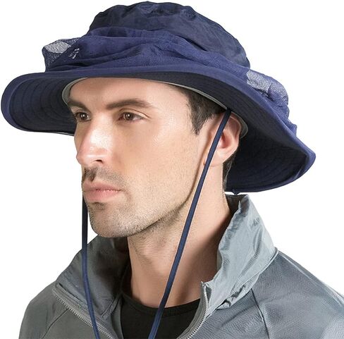 Peicees Head Net Hat للرجال والنساء مغامرة الصيد قبعة سفاري للصيد والتخييم والمشي لمسافات طويلة in Saudi Arabia