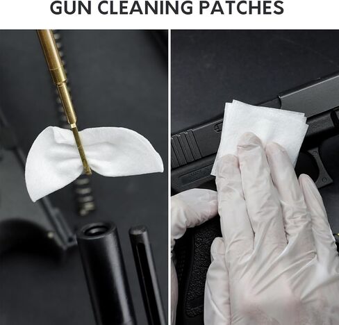 PINGMIC Gun Cleaning Patches, 1800/900 PCS Lint-Free Highly Absorbent Wipes in Kuwait