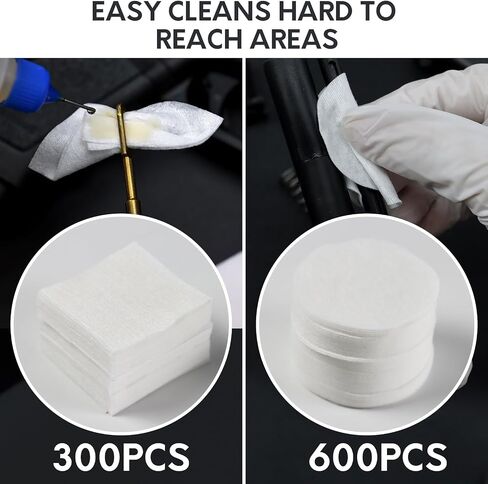 PINGMIC Gun Cleaning Patches, 1800/900 PCS Lint-Free Highly Absorbent Wipes in Kuwait