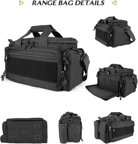 ProCase Tactical Gun Range Bag Pistol Shooting Duffle Bag, Deluxe Padded Shooting Range Bag Large Handguns Magazine Ammo Gear Accessories Pouch for Hunting Shooting Range Sport in Saudi Arabia