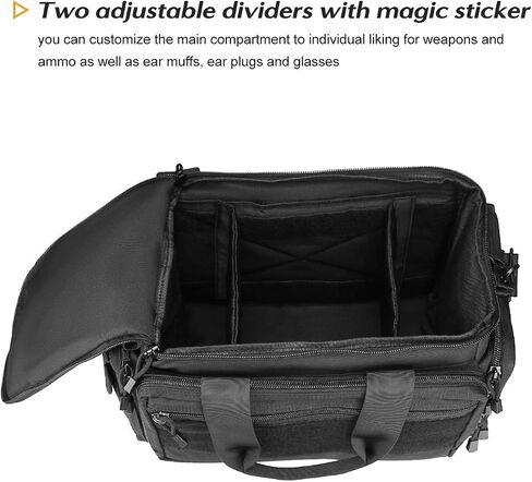 ProCase Tactical Gun Range Bag Pistol Shooting Duffle Bag, Deluxe Padded Shooting Range Bag Large Handguns Magazine Ammo Gear Accessories Pouch for Hunting Shooting Range Sport in Saudi Arabia