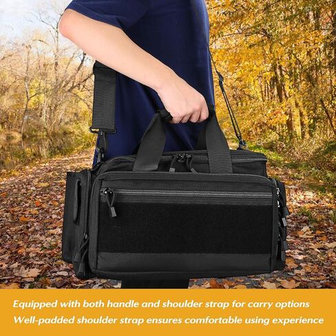 ProCase Tactical Gun Range Bag Pistol Shooting Duffle Bag, Deluxe Padded Shooting Range Bag Large Handguns Magazine Ammo Gear Accessories Pouch for Hunting Shooting Range Sport in Saudi Arabia