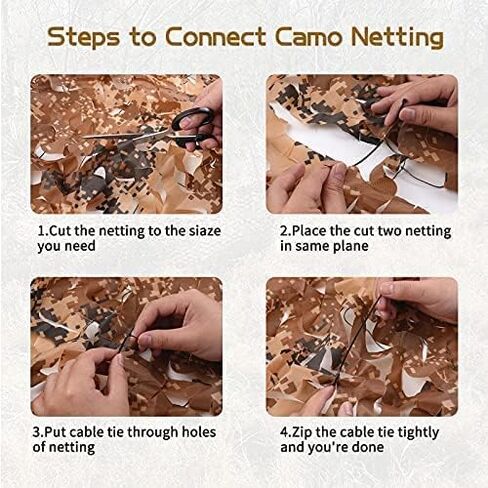Sposuit Camo Netting - Camouflage Net 10x20 20x20 10x10 5x10 5x20, Military Camo Netting for Hunting Bulk Roll, Camo Tarp Sunshade Net for Party Decorations, Sunshade, Camping Ghillie Netting in Kuwait