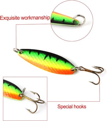 【Happy Shopping Day】 30pcs Colorful Metal Spinner Fishing Lures Minnow Baits, Fishing Spinner Metal Spoon Hard Baits, Crankbait Fish Hooks Tackle Salmon Catfish Bass Lures in Saudi Arabia