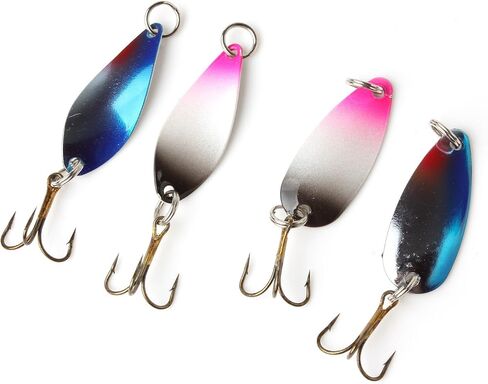 【Happy Shopping Day】 30pcs Colorful Metal Spinner Fishing Lures Minnow Baits, Fishing Spinner Metal Spoon Hard Baits, Crankbait Fish Hooks Tackle Salmon Catfish Bass Lures in Saudi Arabia