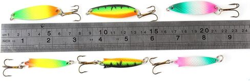【Happy Shopping Day】 30pcs Colorful Metal Spinner Fishing Lures Minnow Baits, Fishing Spinner Metal Spoon Hard Baits, Crankbait Fish Hooks Tackle Salmon Catfish Bass Lures in Saudi Arabia