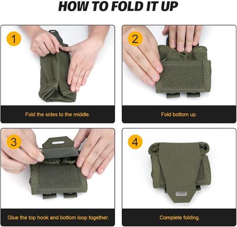 IDOGEAR Sports Tactical Molle Dump Pouch Foldable Mag-Net Drawstring Recycle Pouch Recovery Tool Pack for Molle Belt Tactical Vest Backpack in Saudi Arabia